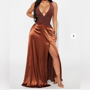 NWT Sweet Nothings Ruched Gown - Brown